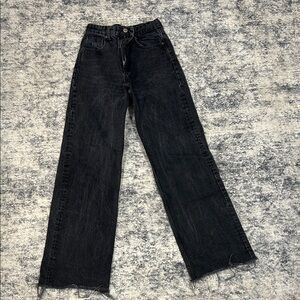 Zara Black Wide-Leg Jeans